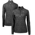thumbnail image 1 of Women's Cutter & Buck Black TCU Horned Frogs Traverse Camo Quarter-Zip Pullover Top, 1 of 3