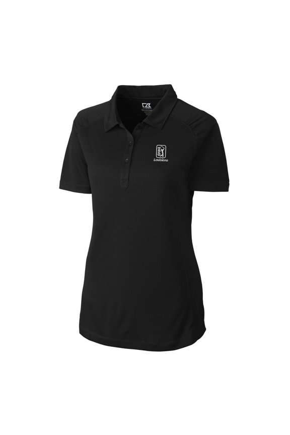 Women's Cutter & Buck Black TPC Louisiana Northgate DryTec Polo