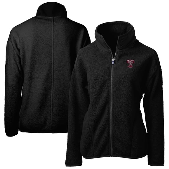 Women's Cutter & Buck Black Texas A&M Aggies Cascade Eco Sherpa Full-Zip Fleece Jacket