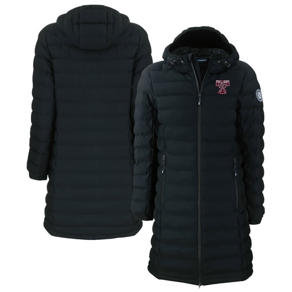 Women's Cutter & Buck Black Texas A&M Aggies Vault Mission Ridge Repreve Eco Insulated Long Puffer Jacket
