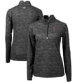 thumbnail image 1 of Women's Cutter & Buck Black Texas Tech Red Raiders Traverse Camo Quarter-Zip Pullover Top, 1 of 3