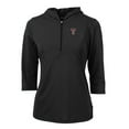 thumbnail image 1 of Women's Cutter & Buck Black Texas Tech Red Raiders Virtue Eco Pique Half-Zip 3/4 Sleeve Pullover Hoodie, 1 of 1