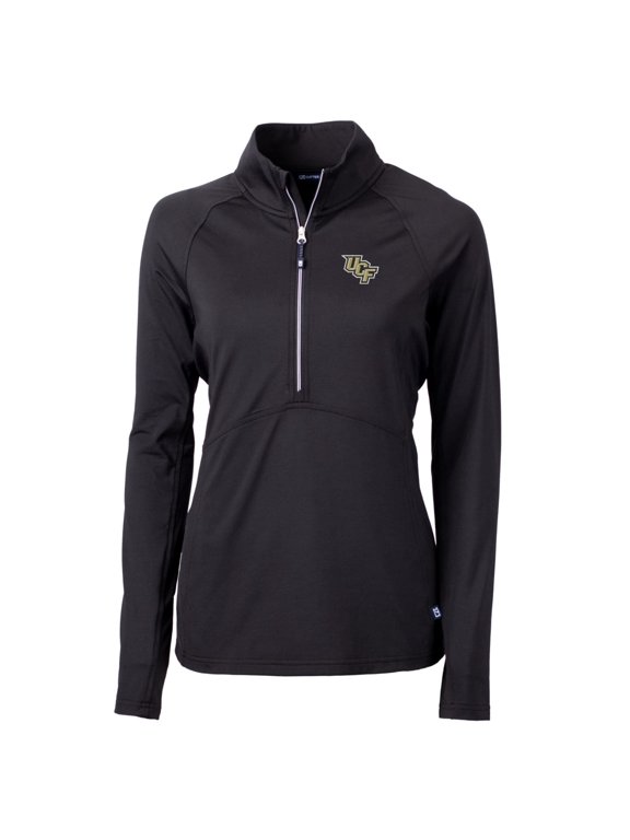 Women's Cutter & Buck Black UCF Knights Adapt Eco Knit Half-Zip Pullover Jacket