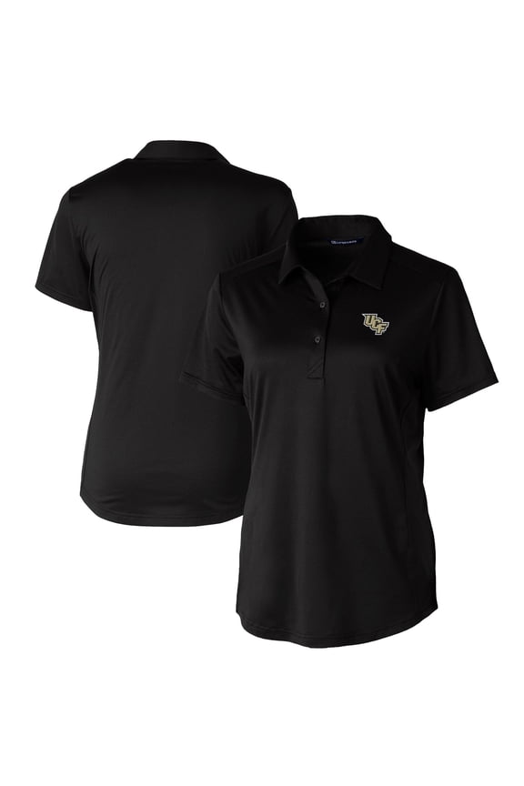 Women's Cutter & Buck Black UCF Knights Prospect Textured Stretch Polo