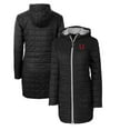 thumbnail image 1 of Women's Cutter & Buck Black Utah Utes Vault Rainier Primaloft Eco Hooded Long Coat, 1 of 3