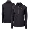 thumbnail image 1 of Women's Cutter & Buck Black Vanderbilt Commodores Vault DryTec Adapt Eco Knit Stretch Recycled Raglan Half-Zip Top, 1 of 3