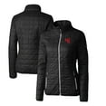 thumbnail image 1 of Women's Cutter & Buck Black Western Kentucky Hilltoppers Vault Rainier PrimaLoft Eco Insulated Full-Zip Puffer Jacket, 1 of 3