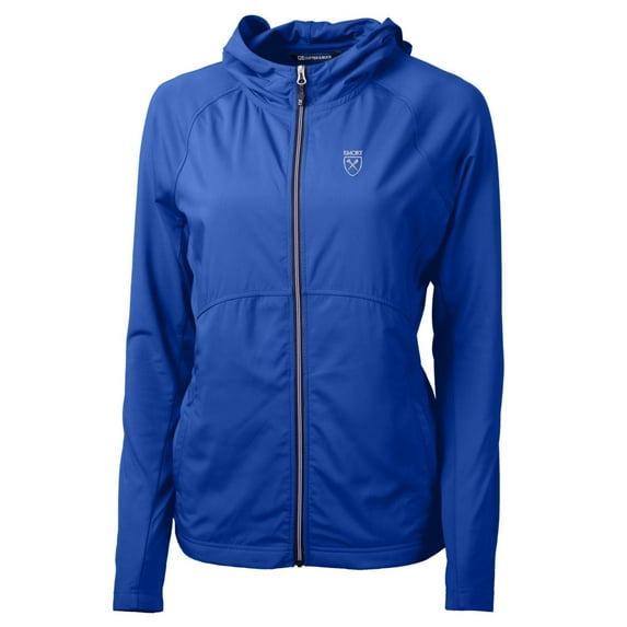 Women's Cutter & Buck Blue Emory Eagles Adapt Eco Knit Full-Zip Jacket