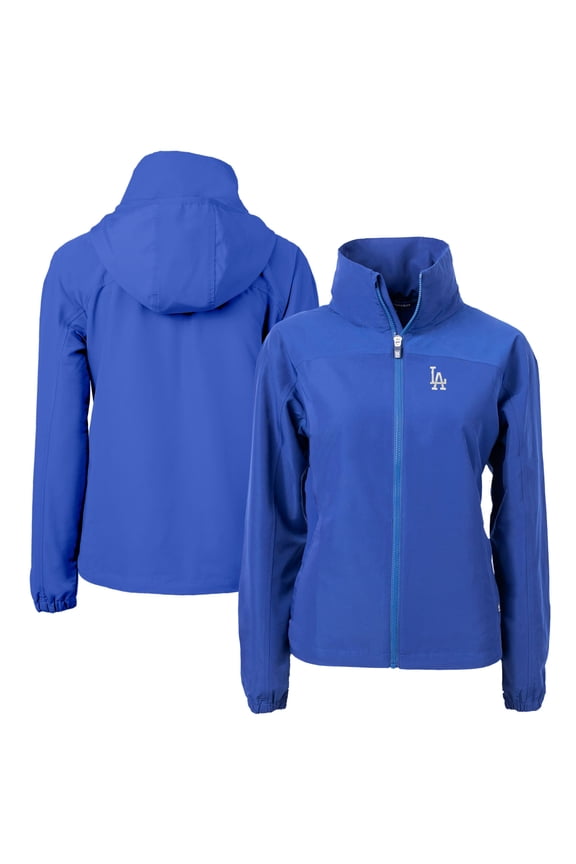 Women's Cutter & Buck Blue Los Angeles Dodgers Charter Eco Recycled Full-Zip Jacket