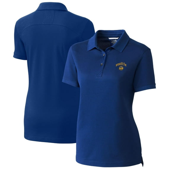 Women's Cutter & Buck Blue Seattle Mariners City Connect DryTec Advantage Tri-Blend Pique Polo