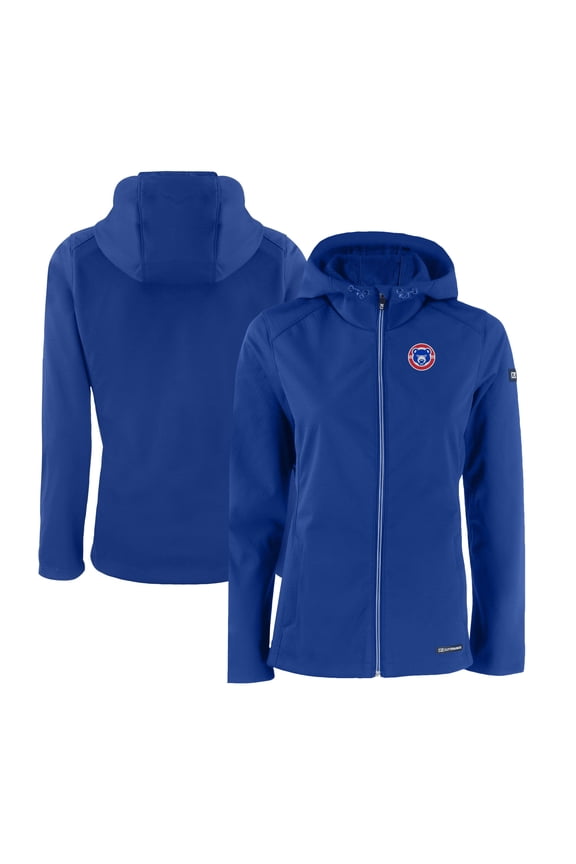 Women's Cutter & Buck Blue South Bend Cubs Evoke Eco Softshell Recycled Full-Zip Jacket