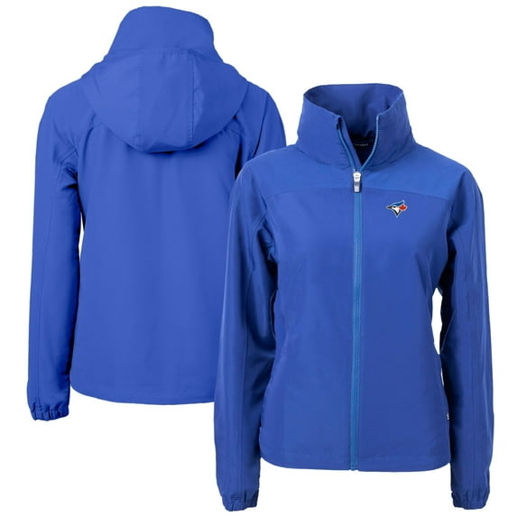 Women's Cutter & Buck Blue Toronto Blue Jays Charter Eco Recycled Full-Zip Jacket