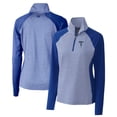 thumbnail image 1 of Women's Cutter & Buck  Blue Tulsa Drillers Forge DryTec Tonal Stripe Stretch Half-Zip Top, 1 of 3