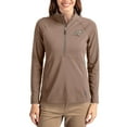 thumbnail image 1 of Women's Cutter & Buck Brown Carolina Panthers Tonal Adapt Eco Knit Stretch Recycled Raglan Half-Zip Pullover, 1 of 2