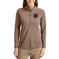 thumbnail image 1 of Women's Cutter & Buck Brown New York Yankees Adapt Eco Knit Stretch Half-Zip Pullover, 1 of 2