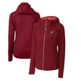 thumbnail image 1 of Women's Cutter & Buck Cardinal Arkansas Razorbacks Mainsail Sweater-Knit Full-Zip Hoodie, 1 of 3