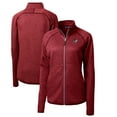 thumbnail image 1 of Women's Cutter & Buck Cardinal Arkansas Razorbacks Mainsail Sweater-Knit Full-Zip Jacket, 1 of 3