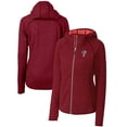 thumbnail image 1 of Women's Cutter & Buck Cardinal Philadelphia Phillies Americana Logo Mainsail Sweater-Knit Full-Zip Hoodie, 1 of 3