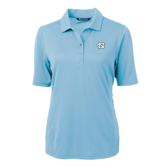 Women's Cutter & Buck Carolina Blue North Carolina Tar Heels Virtue Eco Pique Recycled Polo