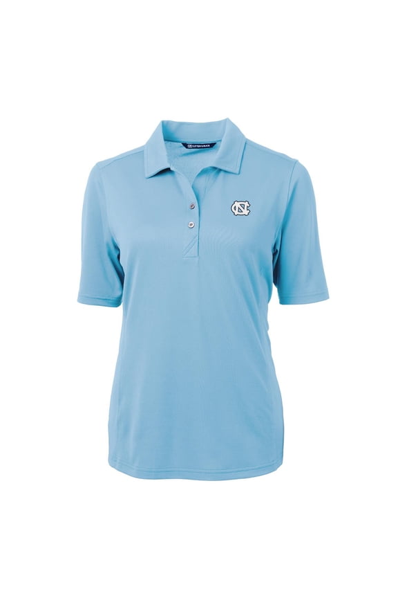 Women's Cutter & Buck Carolina Blue North Carolina Tar Heels Virtue Eco Pique Recycled Polo