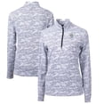 thumbnail image 1 of Women's Cutter & Buck Charcoal Albany State Golden Rams Traverse Camo Quarter-Zip Pullover Top, 1 of 3