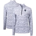 thumbnail image 1 of Women's Cutter & Buck  Charcoal Binghamton Rumble Ponies Traverse Camo Stretch Quarter-Zip Pullover Top, 1 of 3