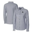 thumbnail image 1 of Women's Cutter & Buck  Charcoal Denver Broncos Helmet Logo Stretch Oxford Long Sleeve Button-Up Shirt, 1 of 3