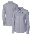thumbnail image 1 of Women's Cutter & Buck Charcoal Michigan State Spartans Oxford Stretch Long Sleeve Button-Up Shirt, 1 of 3