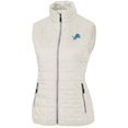 thumbnail image 1 of Women's Cutter & Buck Cream Detroit Lions Rainier PrimaLoft Eco Full-Zip Vest, 1 of 1