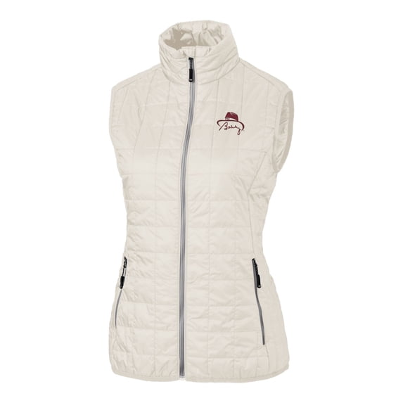 Women's Cutter & Buck Cream Florida State Seminoles Bobby Bowden Rainier PrimaLoft Eco Full-Zip Vest