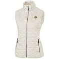 thumbnail image 1 of Women's Cutter & Buck Cream Green Bay Packers Rainier PrimaLoft Eco Full-Zip Vest, 1 of 1