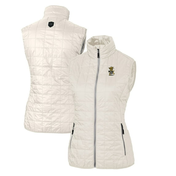 Women's Cutter & Buck Cream Wichita State Shockers Vault Rainier PrimaLoft Eco Full-Zip Puffer Vest