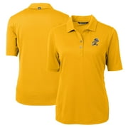 Women's Cutter & Buck Gold ETSU Buccaneers Vault DryTec Virtue Eco Pique Recycled Polo