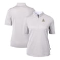 thumbnail image 1 of Women's Cutter & Buck  Gray Appalachian State Mountaineers DryTec Virtue Eco Pique Stripe Recycled Polo, 1 of 3