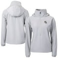 thumbnail image 1 of Women's Cutter & Buck Gray Arizona Cardinals  Charter Eco Recycled Half-Zip Hooded Anorak Jacket, 1 of 3