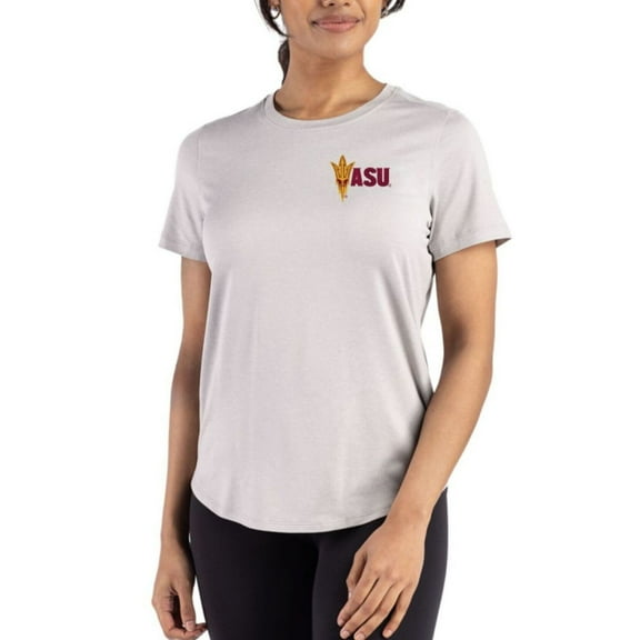 Women's Cutter & Buck Gray Arizona State Sun Devils Coastline Epic Comfort Recycled T-Shirt