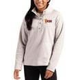 thumbnail image 1 of Women's Cutter & Buck Gray Arizona State Sun Devils Hunts Point Eco Textured Fleece Recycled Quarter-Snap Top, 1 of 2