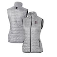 thumbnail image 1 of Women's Cutter & Buck Gray Arkansas Razorbacks Vault Rainier PrimaLoft Eco Full-Zip Puffer Vest, 1 of 3