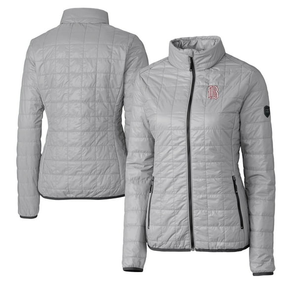 Women's Cutter & Buck Gray Birmingham Barons Rainier Primaloft Eco Full-Zip Jacket