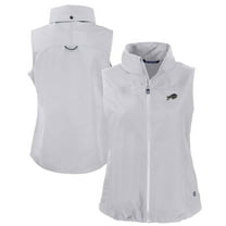 Women's Cutter & Buck Gray Buffalo Bills Charter Eco Recycled Full-Zip Hoodie Vest