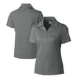 thumbnail image 1 of Women's Cutter & Buck  Gray Carolina Panthers Helmet Logo CB DryTec Genre Textured Solid Polo, 1 of 3