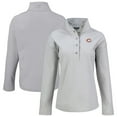 thumbnail image 1 of Women's Cutter & Buck  Gray Chicago Bears Hunts Point Eco Half-Snap Sweatshirt, 1 of 3