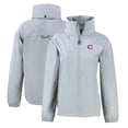 thumbnail image 1 of Women's Cutter & Buck Gray Cincinnati Reds City Connect Charter Eco Recycled Full-Zip Jacket, 1 of 1