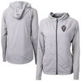 thumbnail image 1 of Women's-Cutter & Buck  Gray Colorado Rapids Adapt Eco Knit Hybrid Recycled Raglan Full-Zip Jacket, 1 of 3