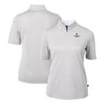 thumbnail image 1 of Women's Cutter & Buck  Gray Colorado State Rams DryTec Virtue Eco Pique Stripe Recycled Polo, 1 of 3