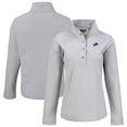 thumbnail image 1 of Women's Cutter & Buck  Gray Detroit Lions Hunts Point Eco Half-Snap Sweatshirt, 1 of 3
