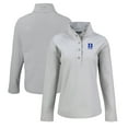 thumbnail image 1 of Women's Cutter & Buck Gray Duke Blue Devils Hunts Point Eco Fleece Recycled Half-Snap Pullover Sweatshirt, 1 of 3