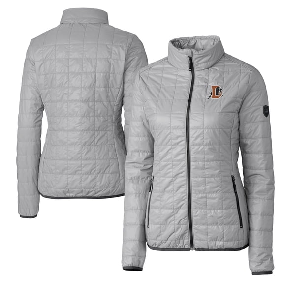 Women's Cutter & Buck Gray Durham Bulls Rainier Primaloft Eco Full-Zip Jacket