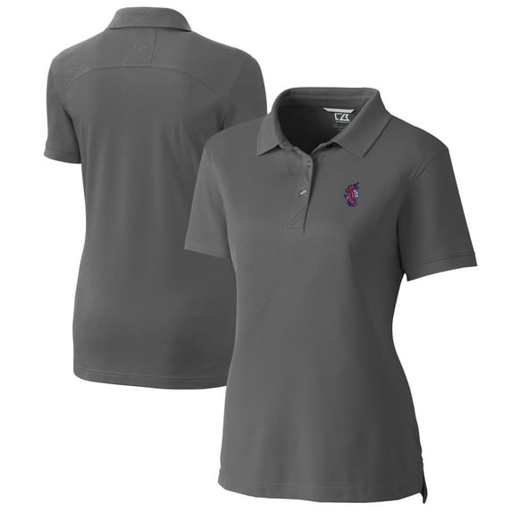 Women's Cutter & Buck Gray Florida Gators Swinging Gator Advantage Tri-Blend Pique Polo