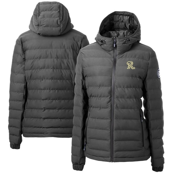 Women's Cutter & Buck Gray Frisco RoughRiders Mission Ridge Repreve Puffer Full-Zip Jacket